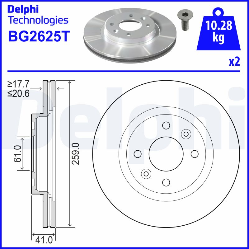 DELPHI BG2625T