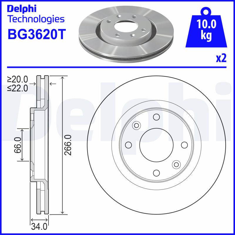 DELPHI BG3620T